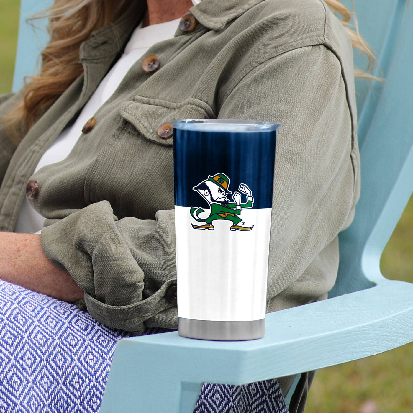 Notre Dame 20oz Colorblock Stainless Tumbler - Logo Brands