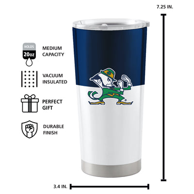 Notre Dame 20oz Colorblock Stainless Tumbler - Logo Brands