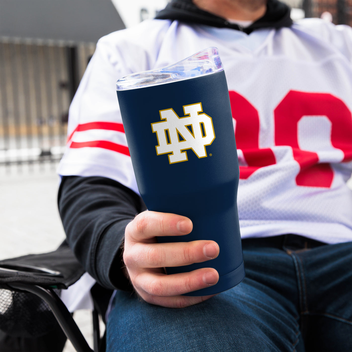 Notre Dame 30oz Flipside Powder Coat Tumbler