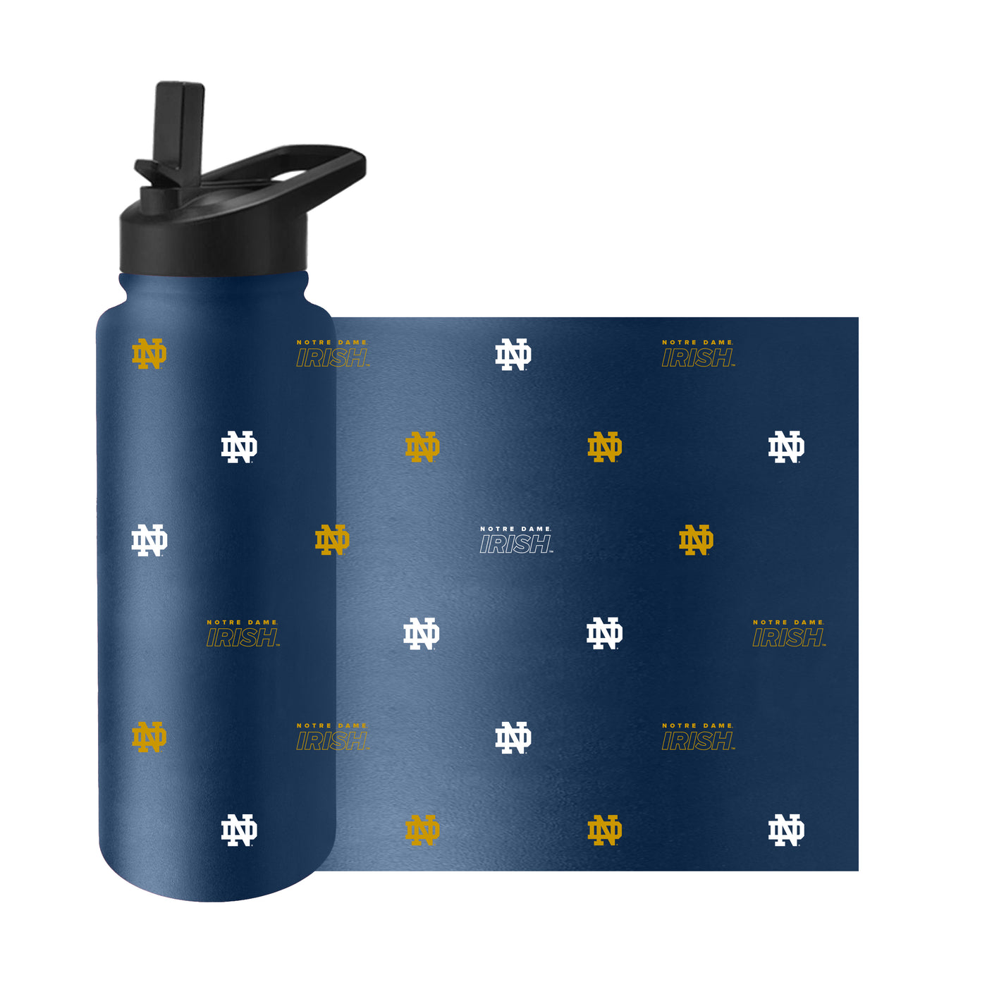 Notre Dame 34oz Step And Repeat Quencher Bottle