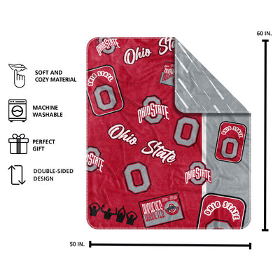 Ohio State Dream Weave Throw 50x60
