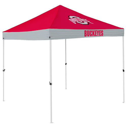 Ohio State Economy Canopy shelter by Logo Brands, featuring team logo and sturdy frame, ideal for outdoor events and tailgating.
