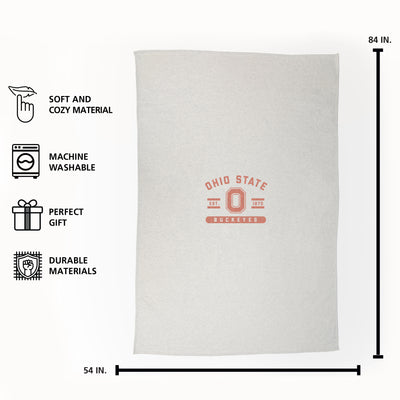 Ohio State Oatmeal Sweatshirt Blanket