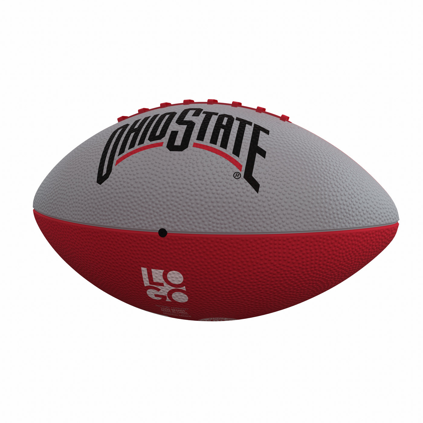 Ohio State Pinwheel Logo Junior Size Rubber Football