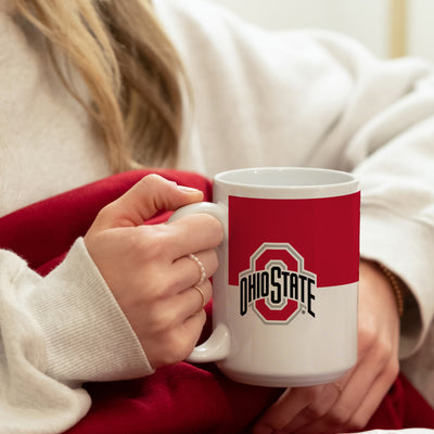 Ohio State Colorblock 15oz Sublimated Mug - Logo Brands