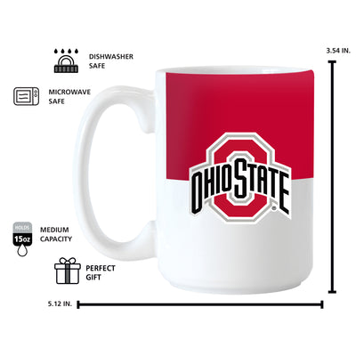 Ohio State Colorblock 15oz Sublimated Mug - Logo Brands