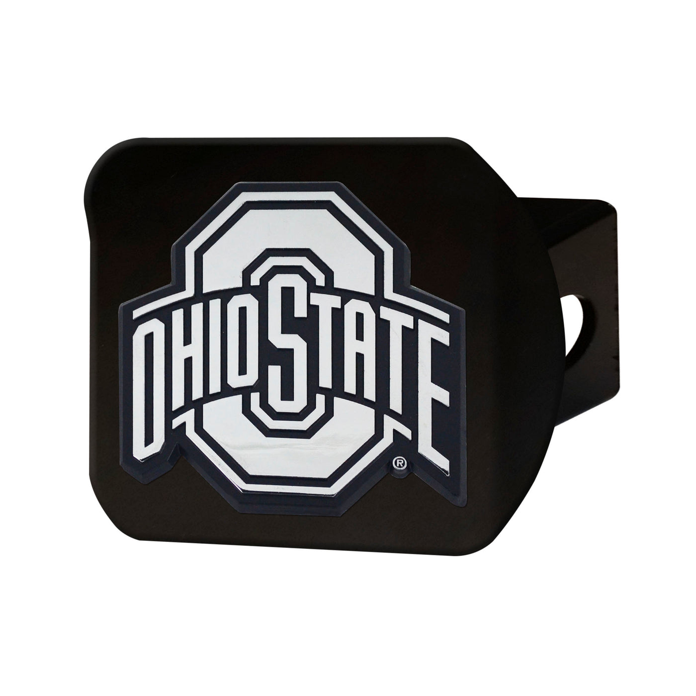 Ohio State University Chrome on Black Hitch Cover