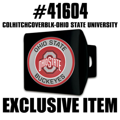 TRINITY Ohio State Color on Black Hitch Cover