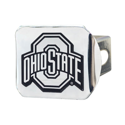 Ohio State University Chrome on Chrome Hitch Cover