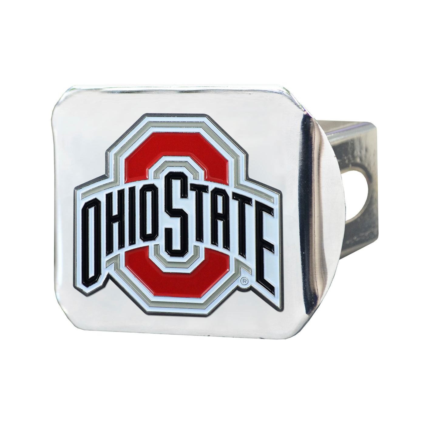 Ohio State University Color on Chrome Hitch Cover