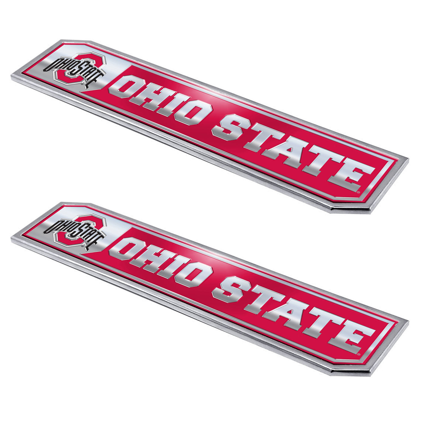Ohio State University Embossed Truck Emblem 2-pk