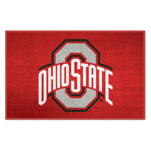 Ohio State University logo starter mat with team colors and logo, made of durable mats by Logo Brands.