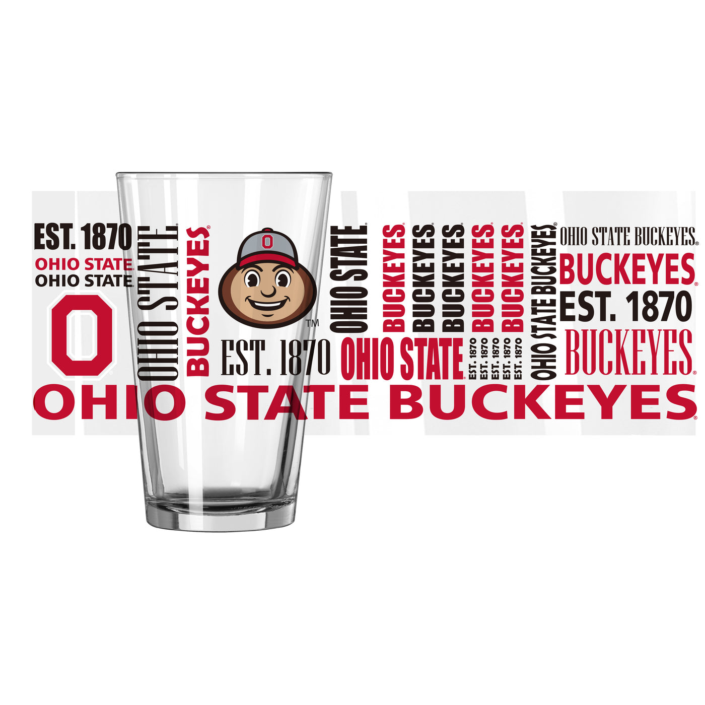 Ohio State 16oz Spirit Pint Glass - Logo Brands