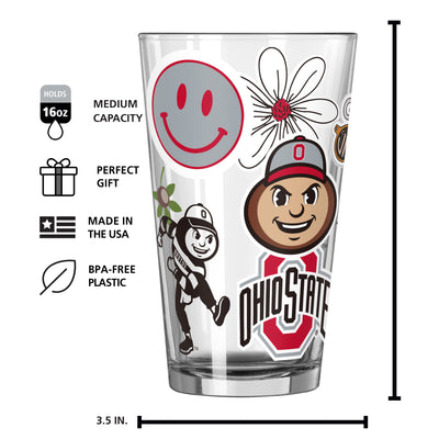 Ohio State 16oz Native Pint Glass