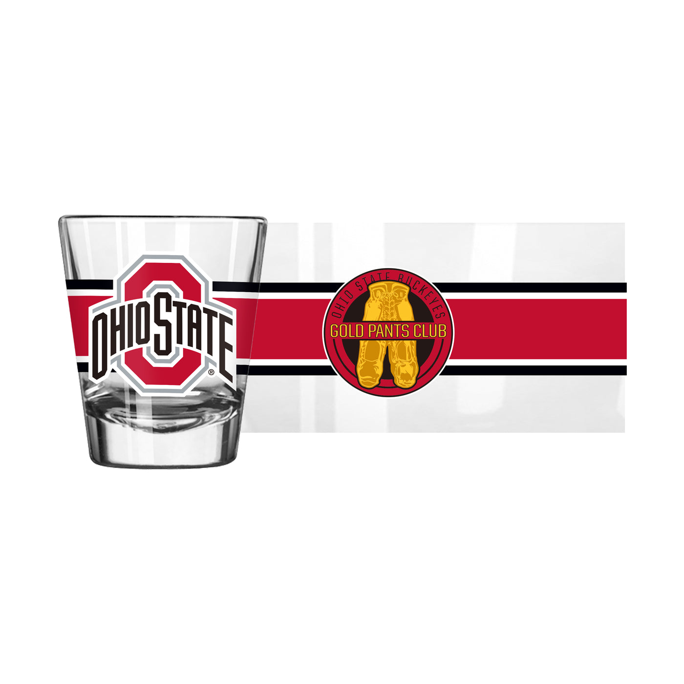 Ohio State Gold Pants 2oz Shot Glass