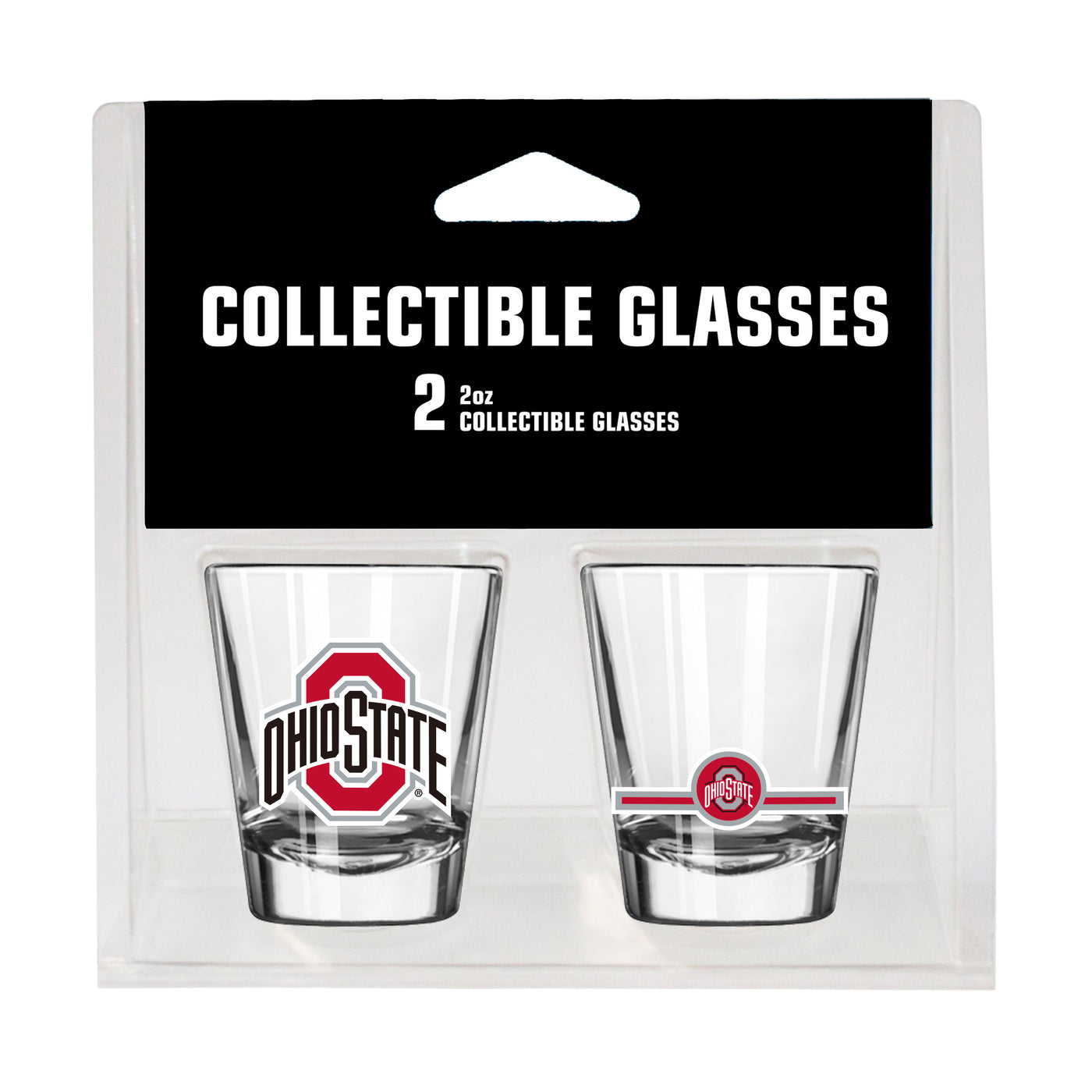 Ohio State Campus Colors 2oz Letterman Shot Glass 2 Pack