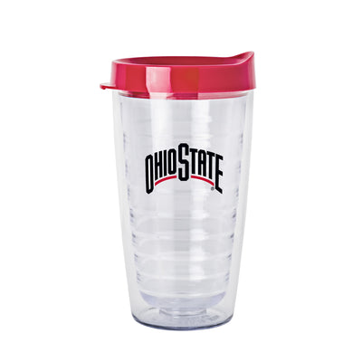 Ohio State 16oz Flipside Dbl Wall Clear Tumbler