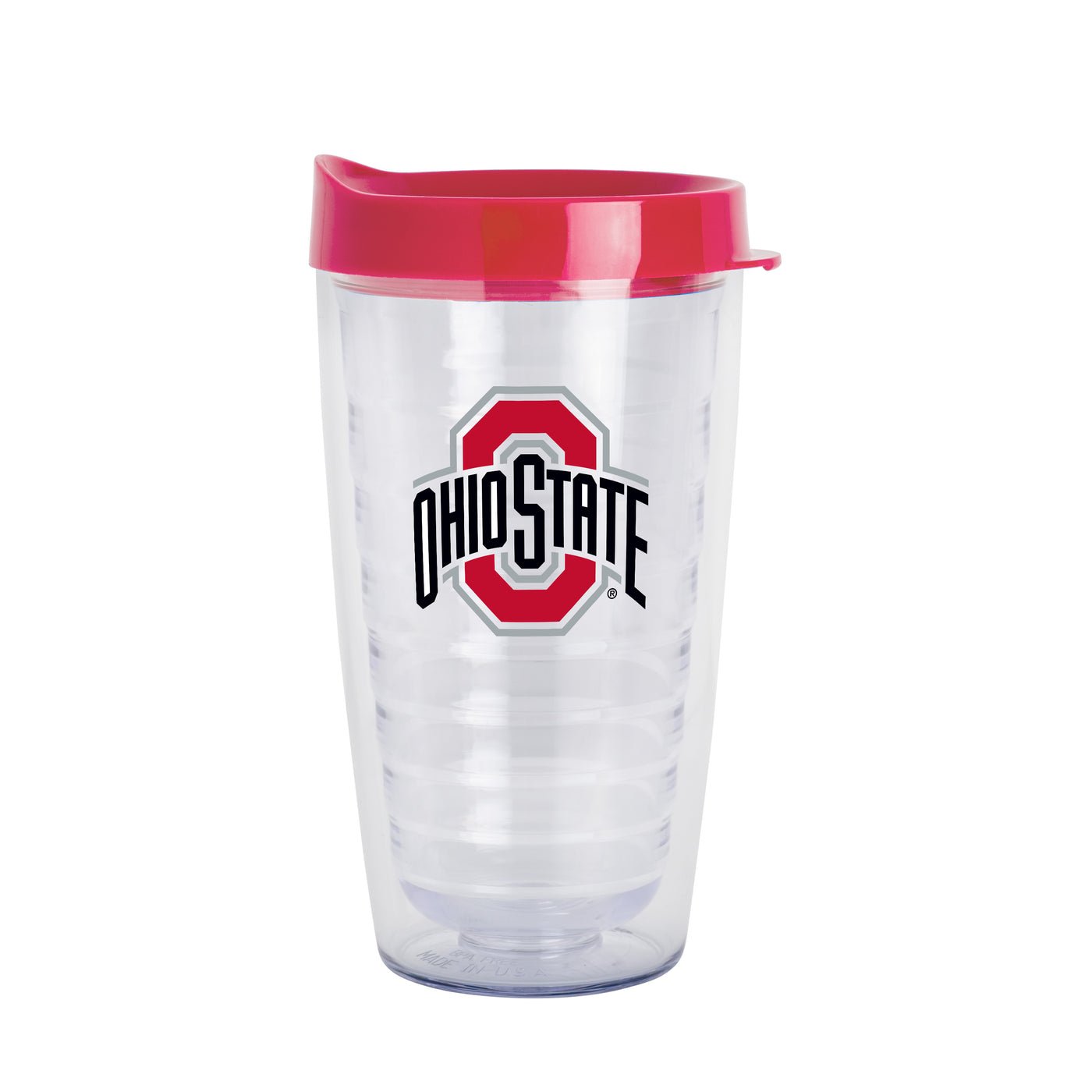 Ohio State 16oz Flipside Dbl Wall Clear Tumbler