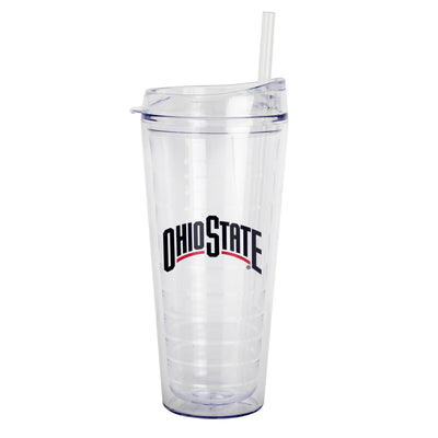 Ohio State 22oz Flipside Dbl Wall Clear Tumbler