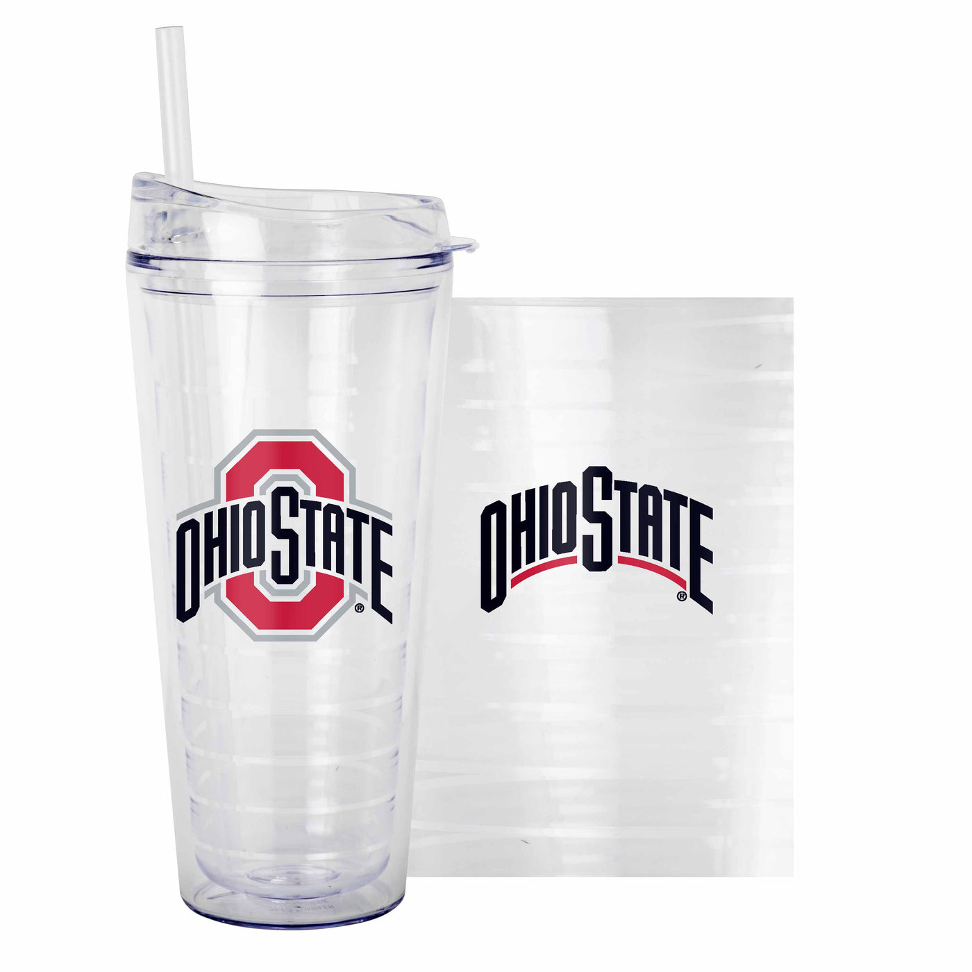 Ohio State 22oz Flipside Dbl Wall Clear Tumbler