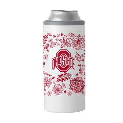 Ohio State 12oz Botanical Slim Can Coolie