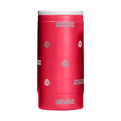 Ohio State 12oz Step And Repeat Powdercoat SlimCan Coolie