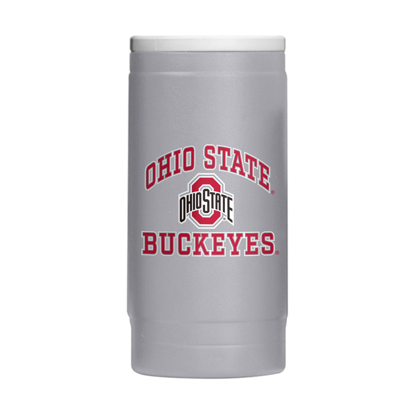 Ohio State 12oz Athletic Powder Coat Slim Can Coolie