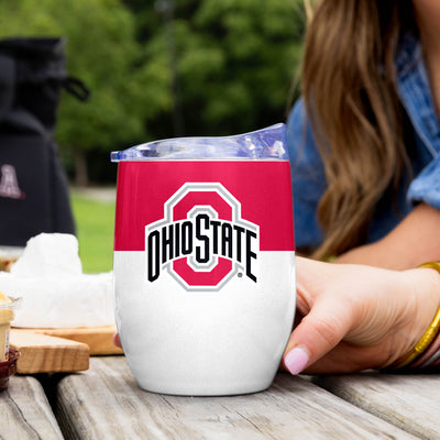 Ohio State 16oz Colorblock Stainless Curved Beverage - Logo Brands