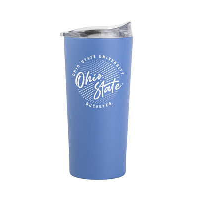 Ohio State 20oz Retro Script Arctic Powder Coat Tumbler