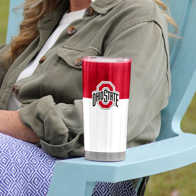 Ohio State Colorblock 20oz Stainless Tumbler - Logo Brands