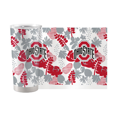 Ohio State 20oz Floral Stainless Steel Tumbler