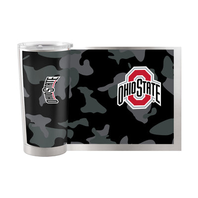 Ohio State 20oz Black Camo Stainless Steel Tumbler
