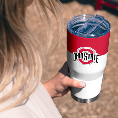 Ohio State 30oz Colorblock Stainless Tumbler - Logo Brands