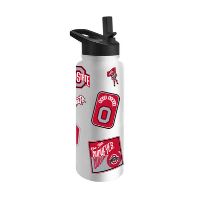 Ohio State 34oz White Dreamweave Quencher Bottle