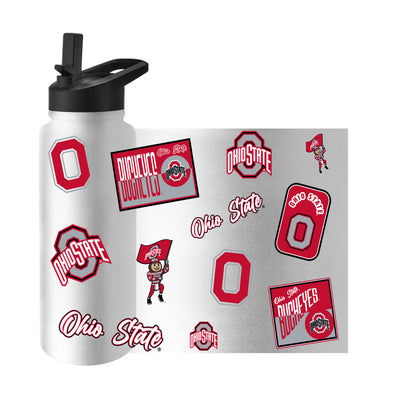 Ohio State 34oz White Dreamweave Quencher Bottle