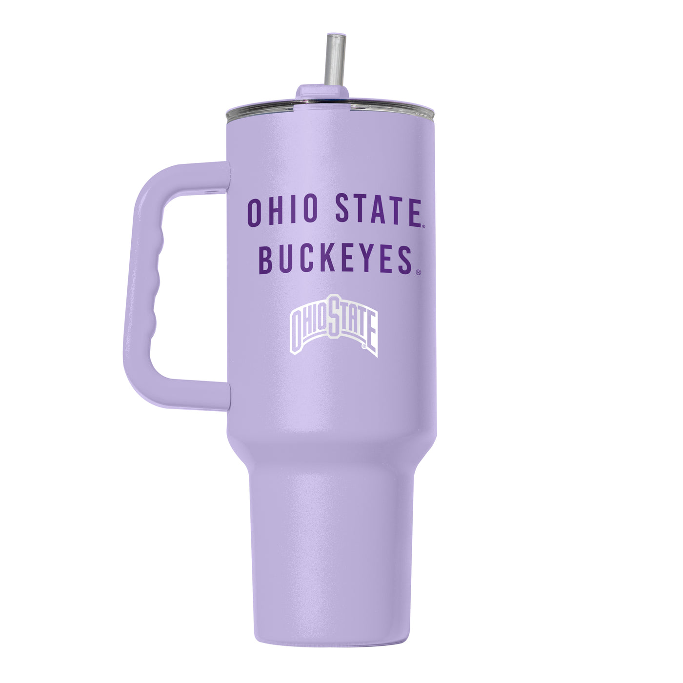 Ohio State 40oz Tonal Lavender Powder Coat Tumbler