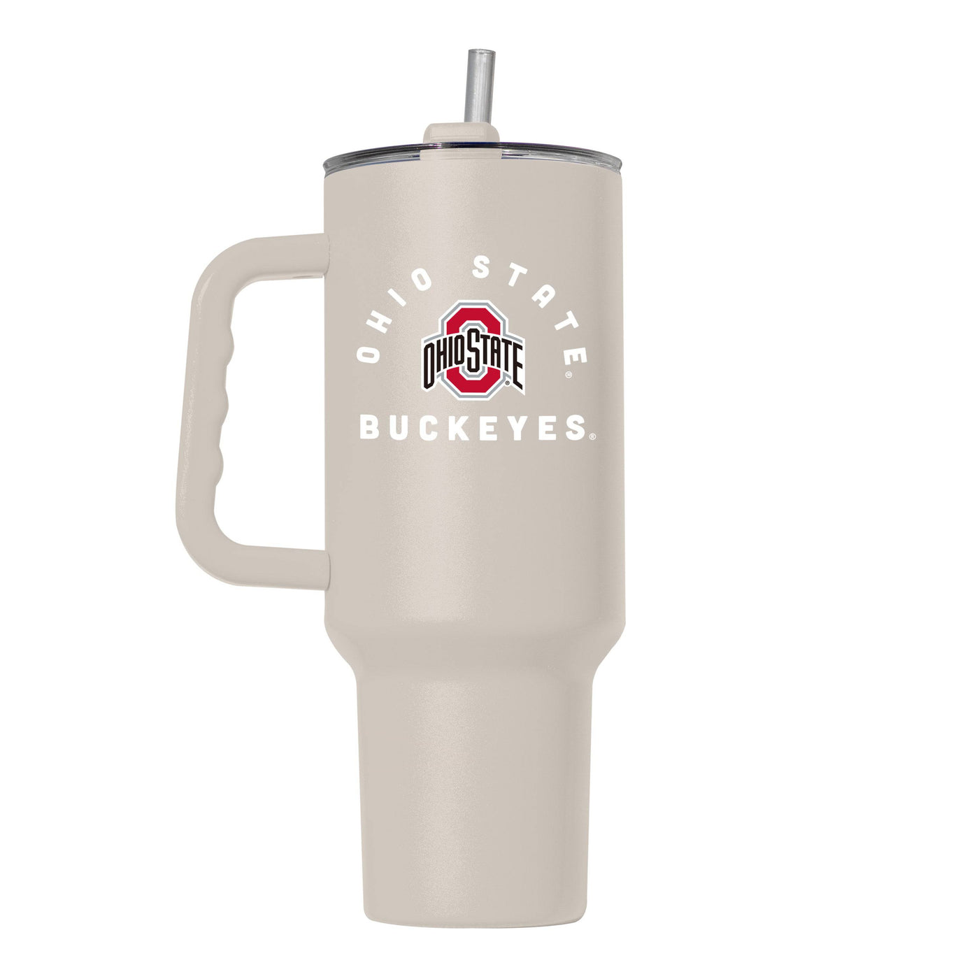 Ohio State 40oz Archway Sand Powder Coat Tumbler