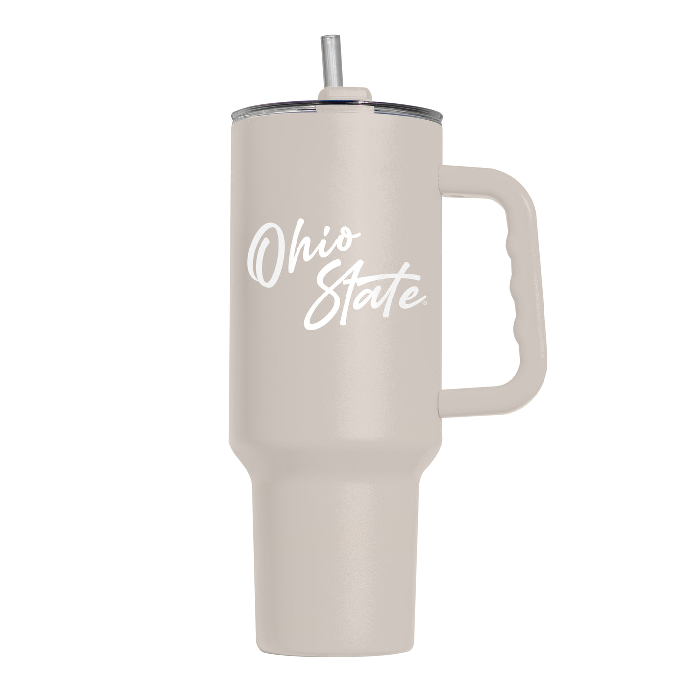 Ohio State 40oz Script Ohio State Sand Powder Coat Tumbler - Logo Brands