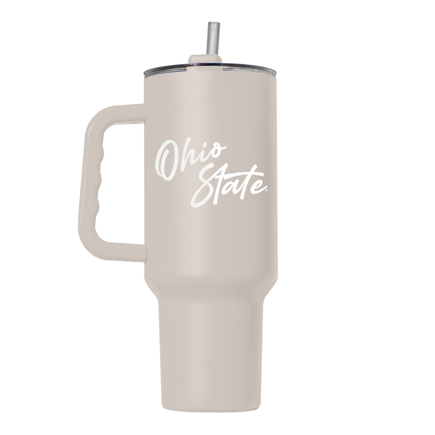 Ohio State 40oz Script Ohio State Sand Powder Coat Tumbler