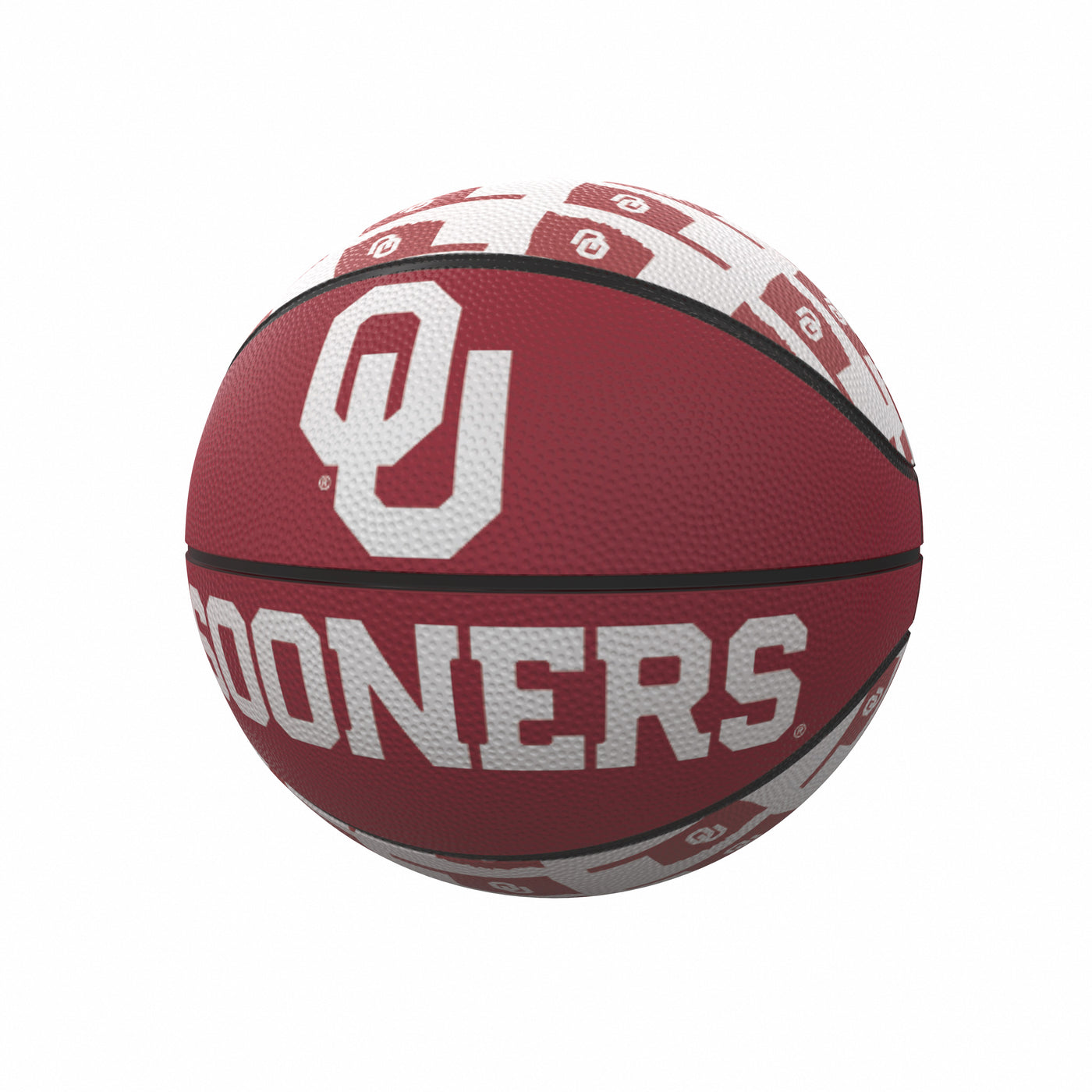 Oklahoma Repeating Logo Mini-Size Rubber Basketball