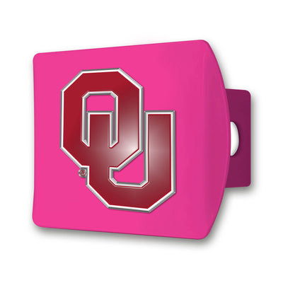 University of Oklahoma Color on Pink Hitch Cover