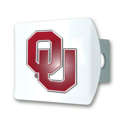 University of Oklahoma Color on White Hitch Cover