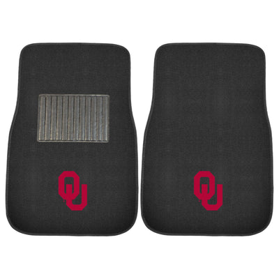 University of Oklahoma 2-pc Embroidered Car Mat Set