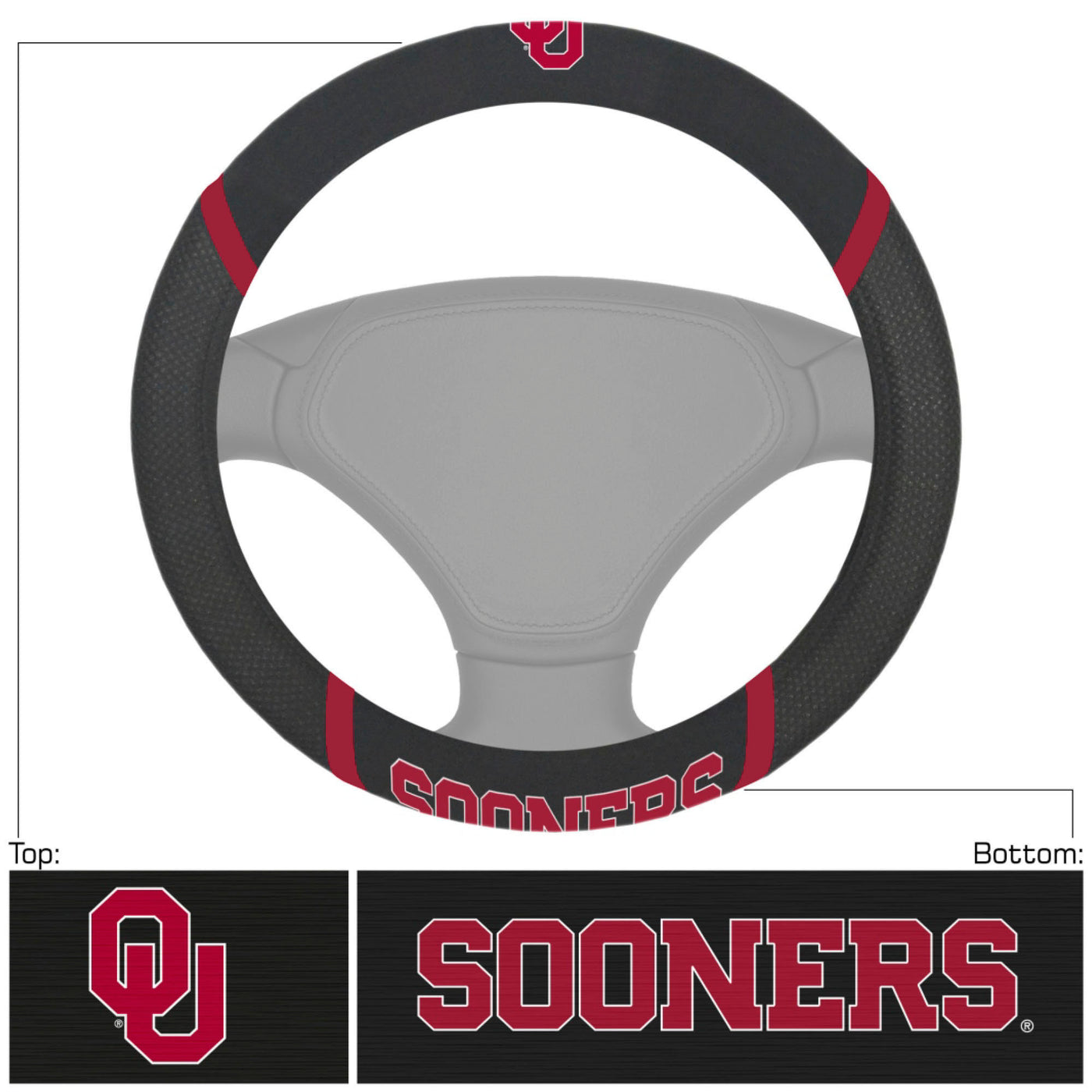 University of Oklahoma Steering Wheel Cover