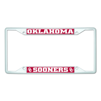 University of Oklahoma-White License Plate