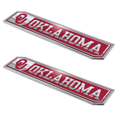 University of Oklahoma Embossed Truck Emblem 2-pk
