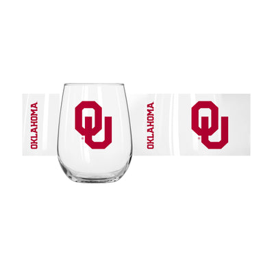 Oklahoma 16oz Gameday Curved Beverage Glass
