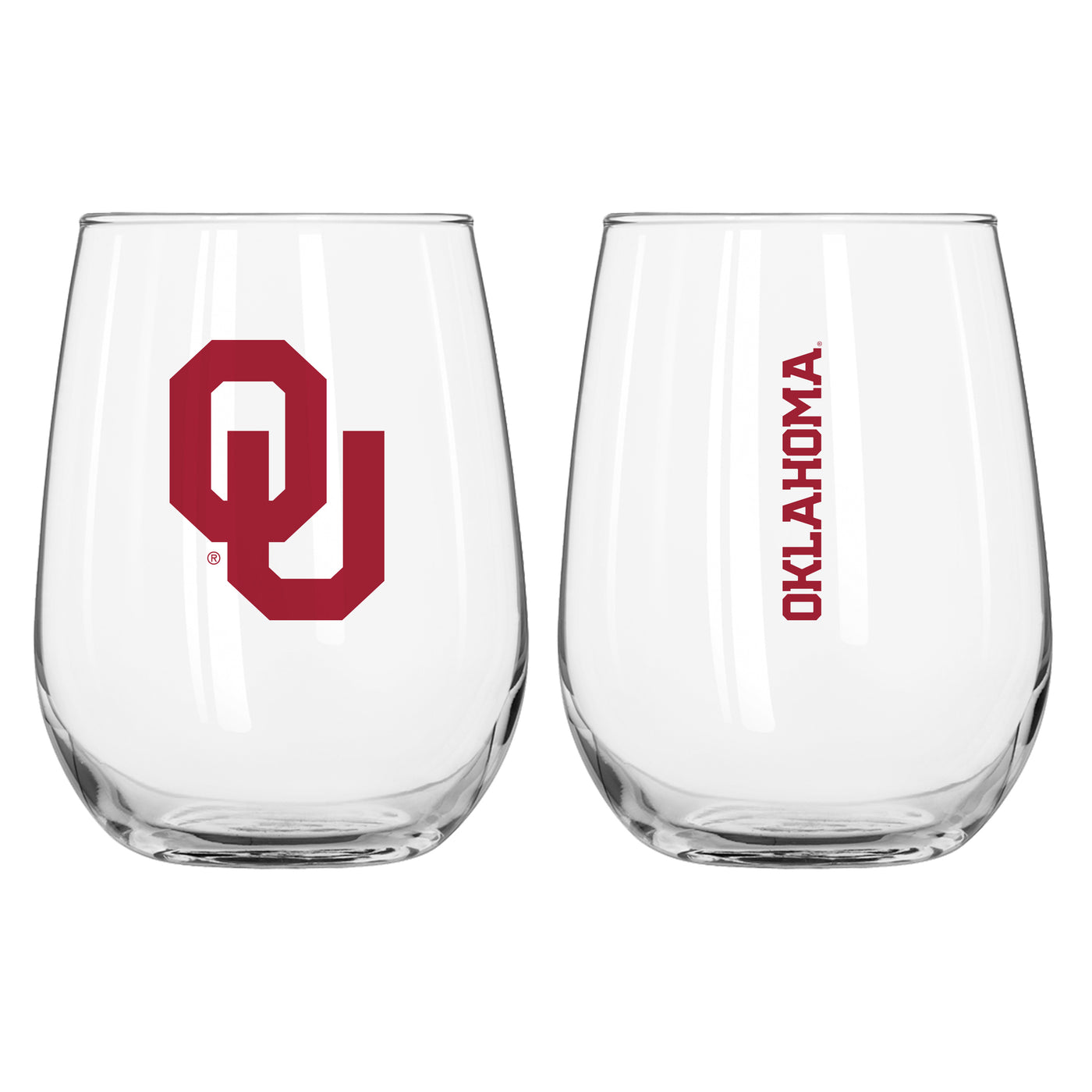 Oklahoma 16oz Gameday Curved Beverage Glass