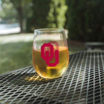 Oklahoma 16oz Gameday Curved Beverage Glass