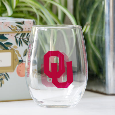 Oklahoma 16oz Gameday Curved Beverage Glass